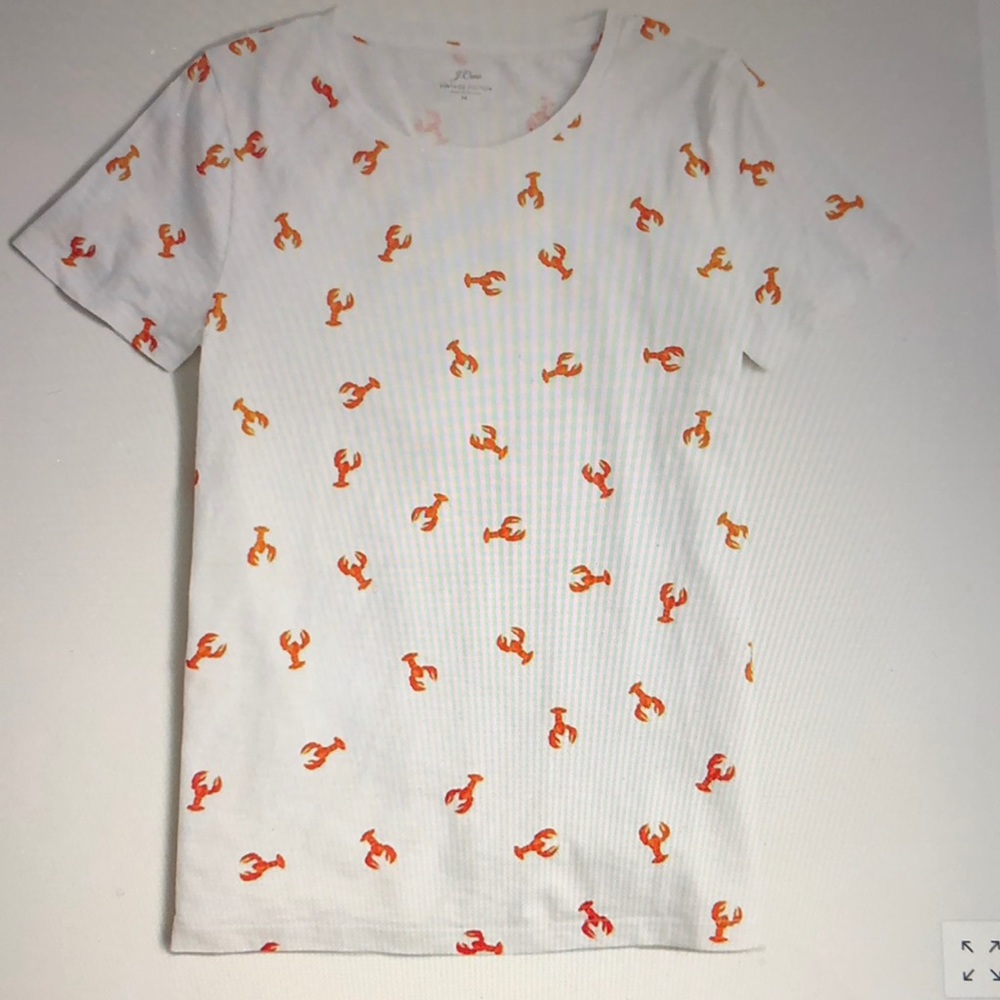 J. Crew Vintage Cotton Lobster TShirt New w TAGs